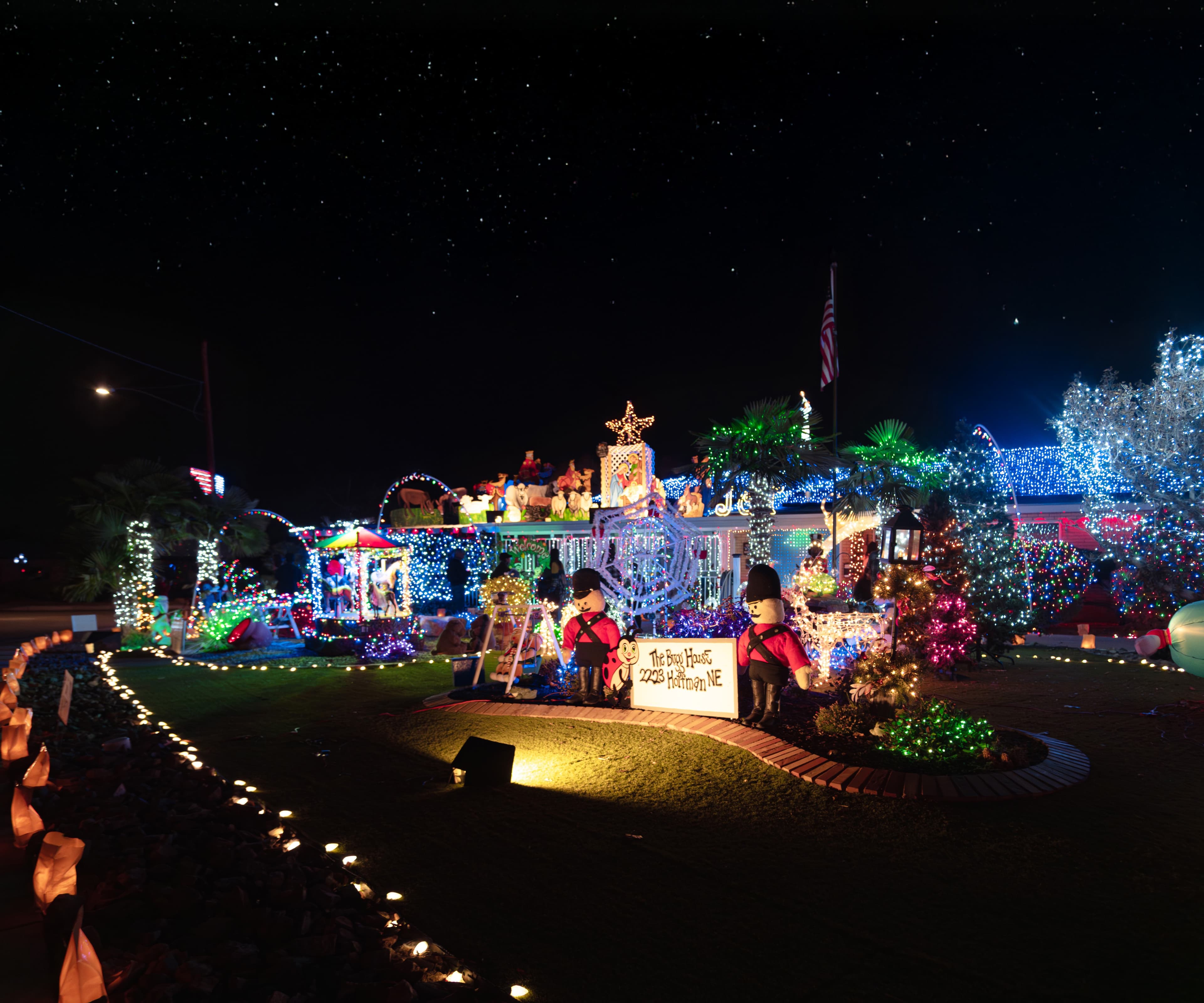 The Bugg Lights Christmas Light Display in Albuquerque, New Mexico.