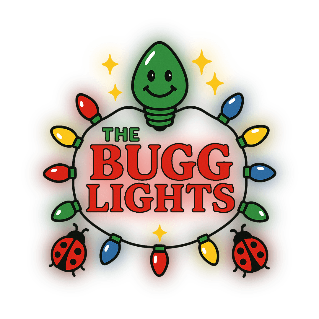 The Bugg Lights Logo with a glowing effect